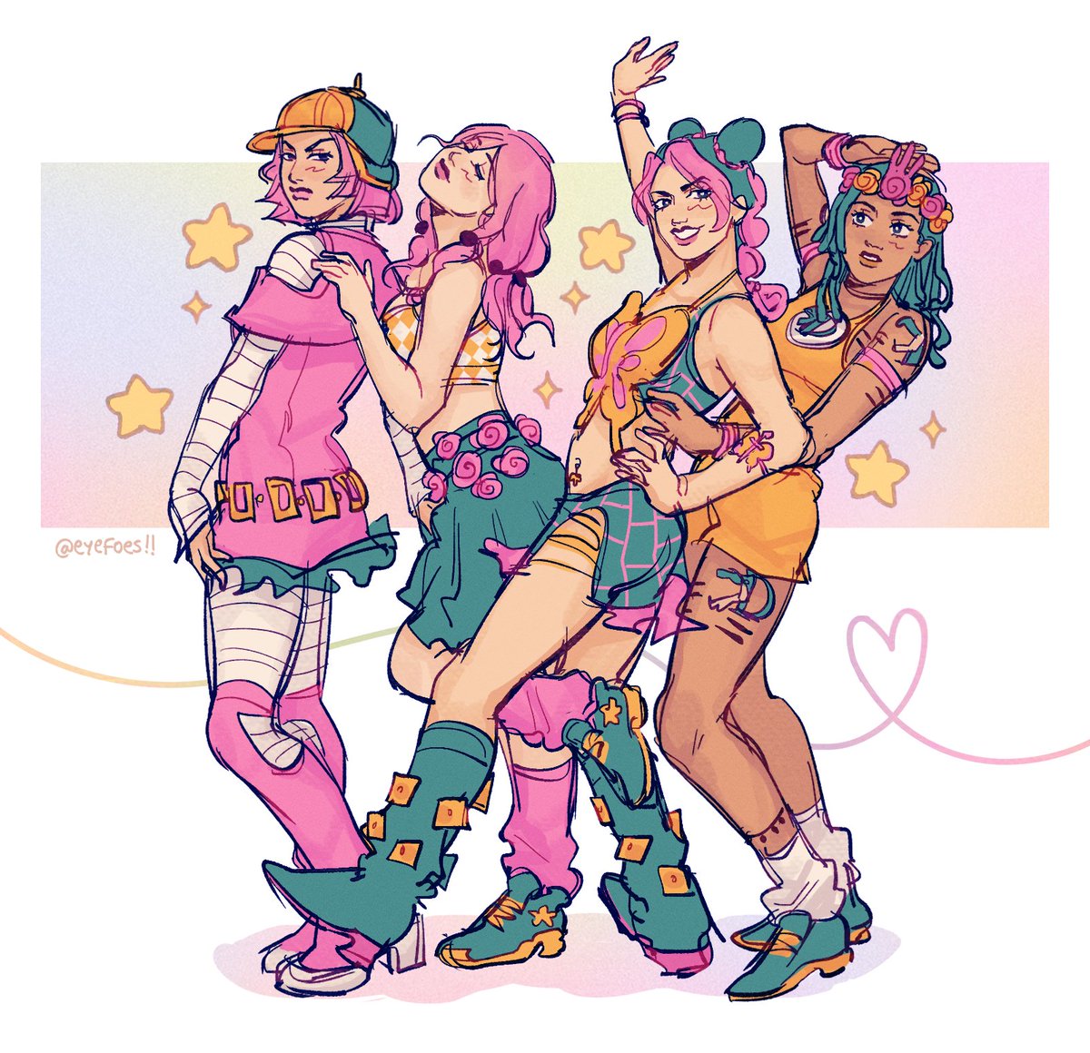 my girlfaves AHH AHH #jjba 🦋🌟