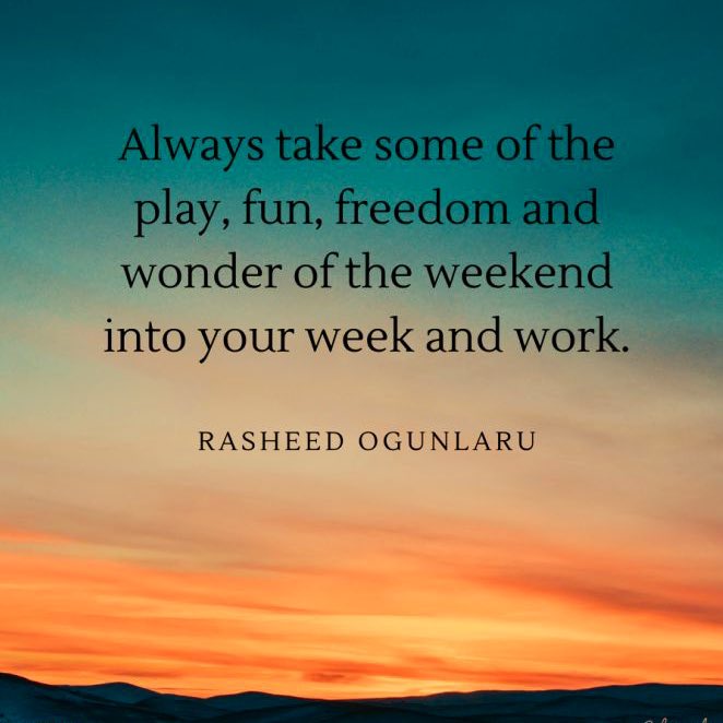 Monday Friendly Reminder… Always take some of the play, fun, freedom & wonder of the weekend into your week and work. #MondayMood 🙌🧡#MondayMotivation #PositiveVibesOnly