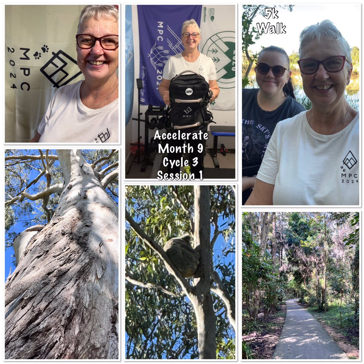 A 5k morning walk with Danielle around Alexander Clark Park 🐨 then when I got home I started Cycle 3 of Accelerate Month 9 with Session 1 completed and I must admit I was spent 🥵🥵 when I finished. #MPC2024 #aussiepeaker @MyPeakChallenge