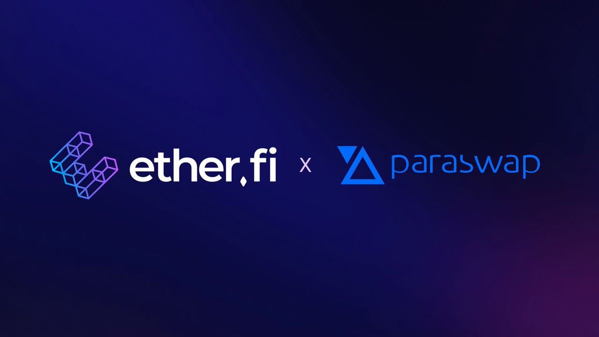 We are happy to announce you can now swap into eETH on @paraswap 🔥 🔥
