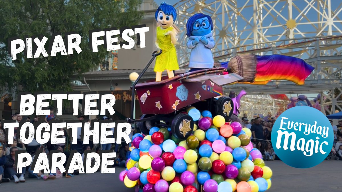 Our latest video shows the new "Better Together: A Pixar Pals Celebration" parade in #DisneyCaliforniaAdventure for #PixarFest! It's a fun parade with lots of characters! Check it out youtu.be/X_OS6eavSVQ?si…