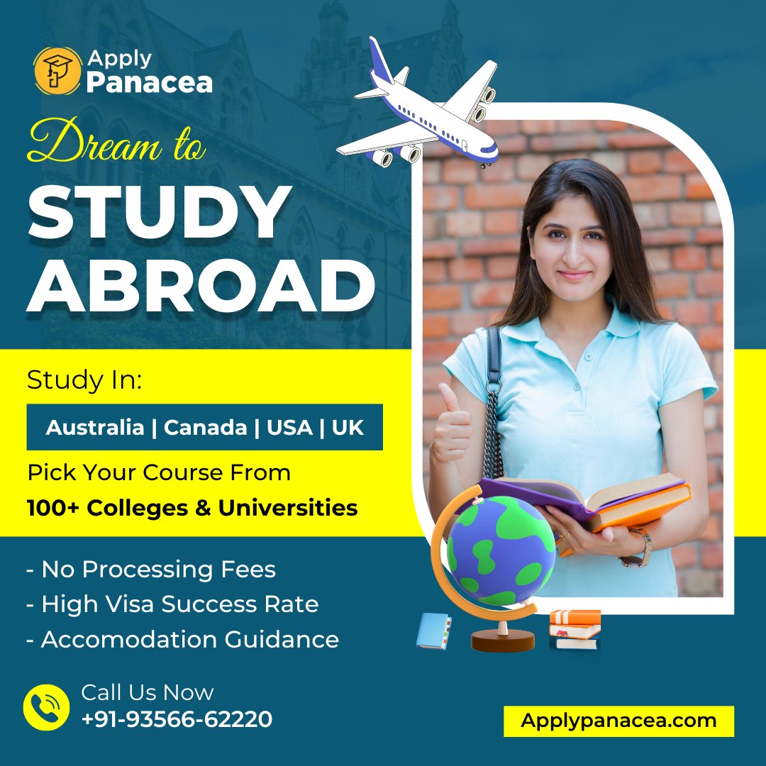 applypanacea's tweet photo. Join Apply Panacea to achieve your dream to study abroad. Study in Canada, Australia, USA, UK and more.

#applypanacea #visa #canada #uk #ireland #australia #usa  #newzealand #studyvisa #jalandhar #apra #ielts #ieltspreparation #ielts_tips  #pte #toefl https://t.co/cLeQiRsdHd