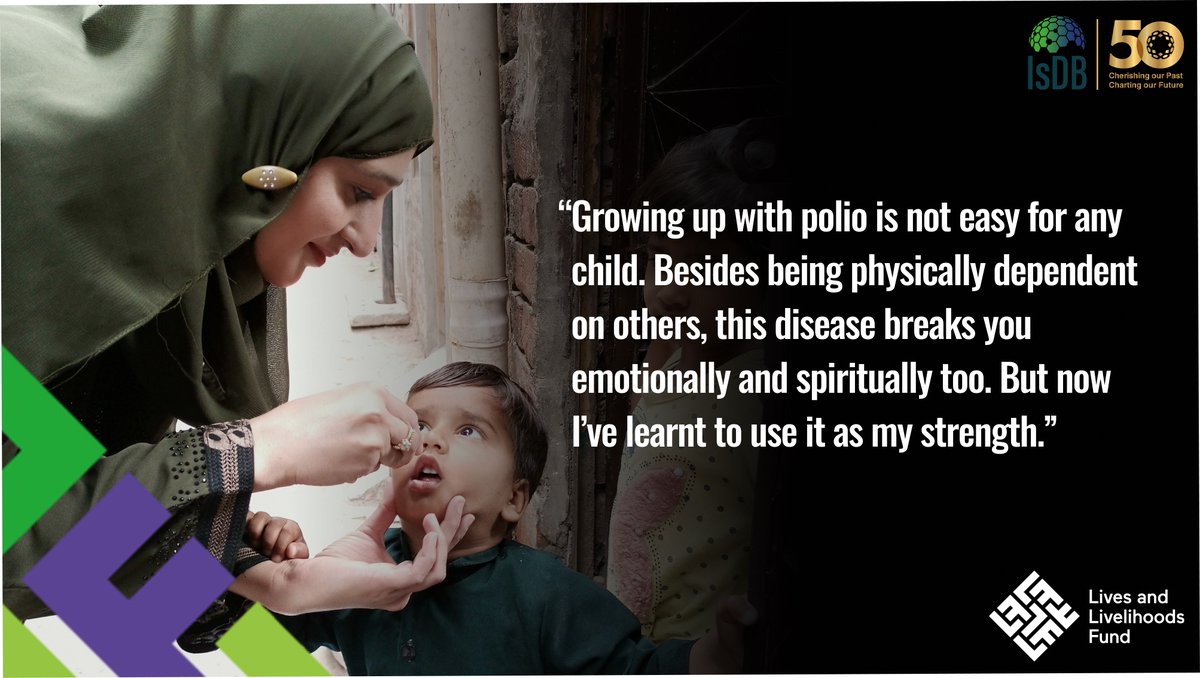 Having survived #polio at the age of 2, Ayesha is now committed to eradicating the virus, which can cause paralysis and death, from the lives of children under 5 in #Pakistan, working as a polio vaccinator💉💊