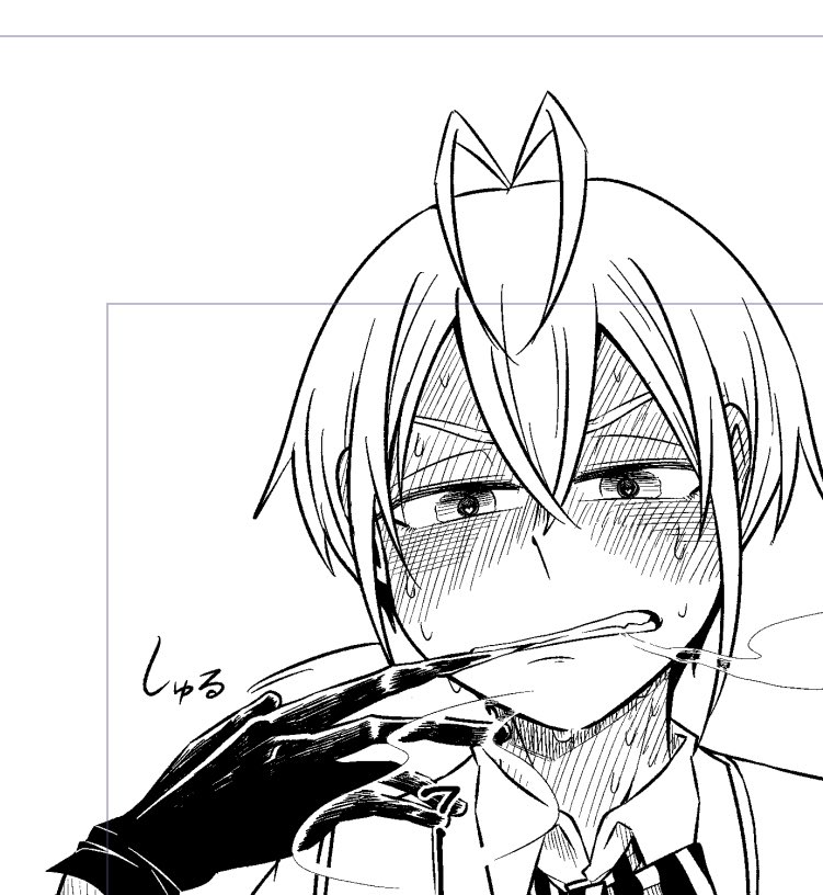 こういう顔と泣いてる顔と怯えてる顔描いてる時が一番たのしい 