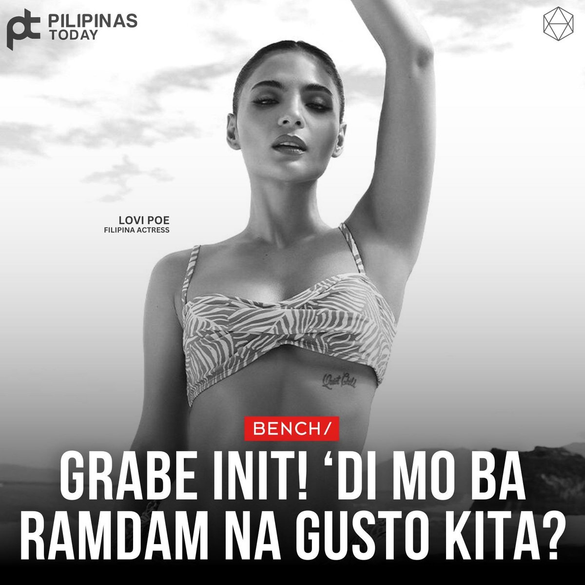Grabe init! 'Di mo ba ramdam na gusto kita?

#PilipinasToday
#Bench
#LoviPoe