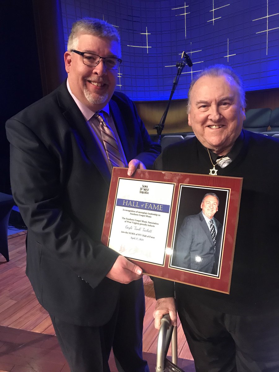 What an honor to be inducted into the W.Va Gospel Music Hall of Fame last night.