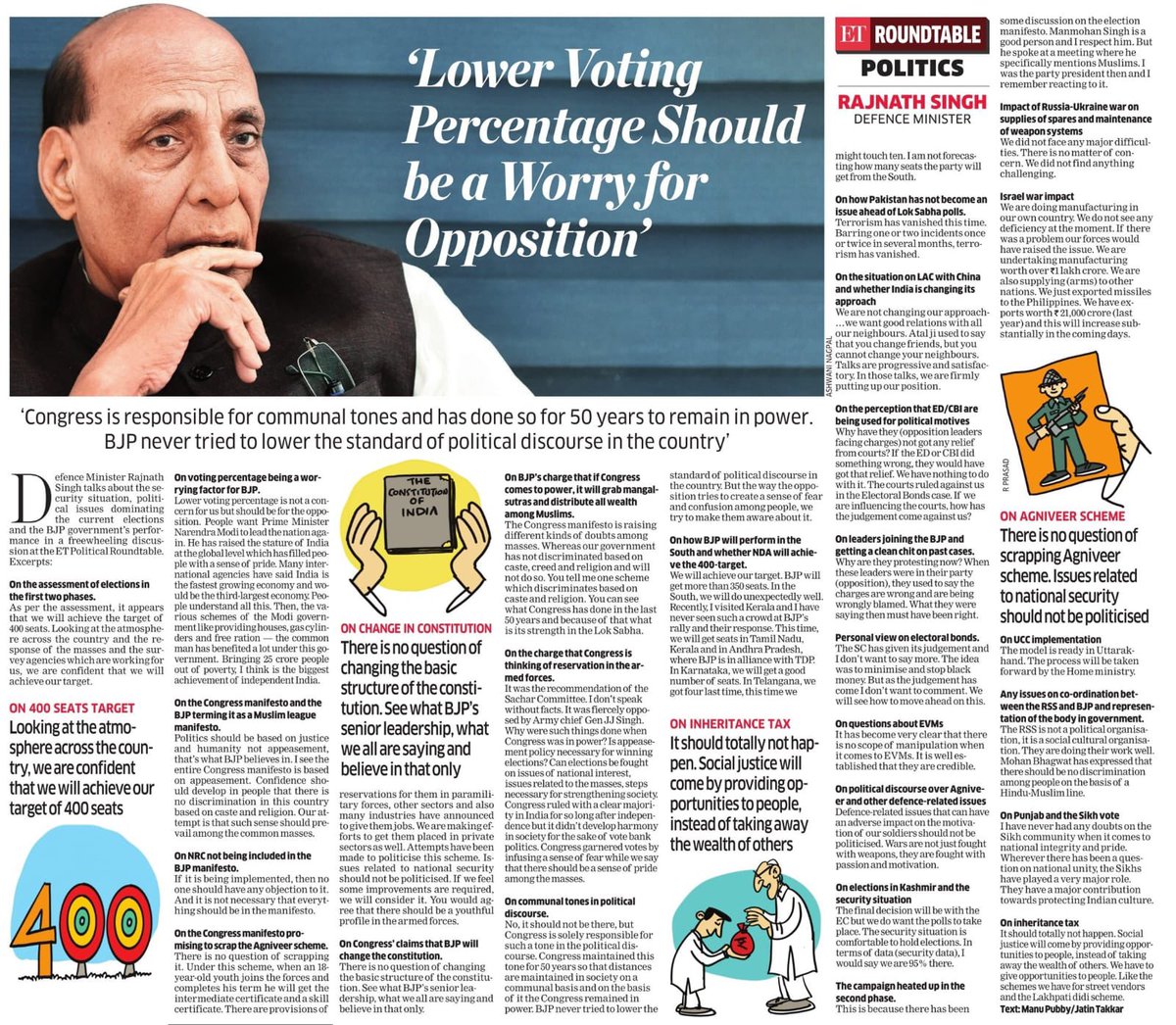 Do read my interview with the @EconomicTimes in which I have shared my thoughts on various issues. economictimes.indiatimes.com/news/elections…