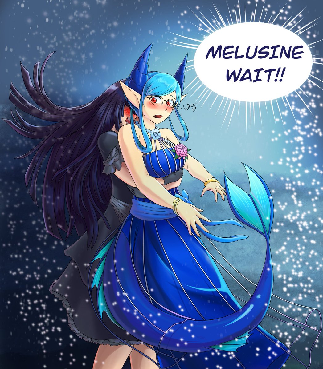 I have been meaning to draw this Fanart for a long time. Love for Melusine! Mc2 x Melusine
#主2  #メリュジーヌ #Housamo