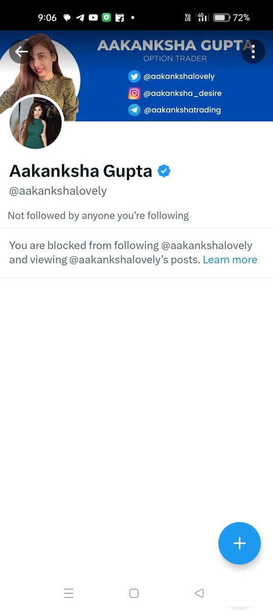 She blocked me