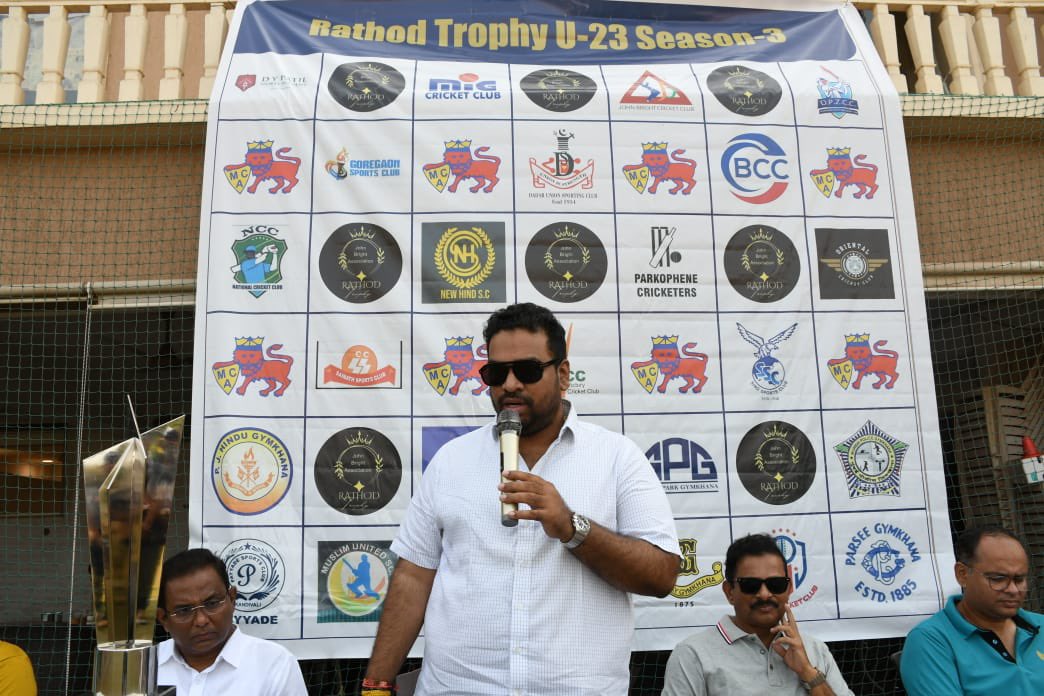 Attended the opening ceremony of Rathod Trophy U-23 Boys at P J Hindu Gymkhana organised by John Bright Cricket Club. #MCA #MumbaiCricket | @mumbaicricassoc 🏏