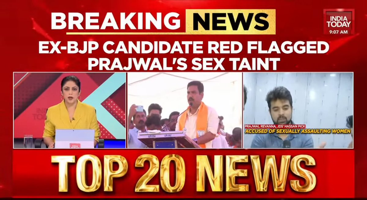 BJP leader Devaraje Gowda had written to Karnataka BJP president BY Vijayendra on Dec 8, 2023 warning about the grave allegations against Prajwal Revanna (2,976 videos on a pen drive) & that a pact with JDS was ‘aligning with the family of a rapist’.