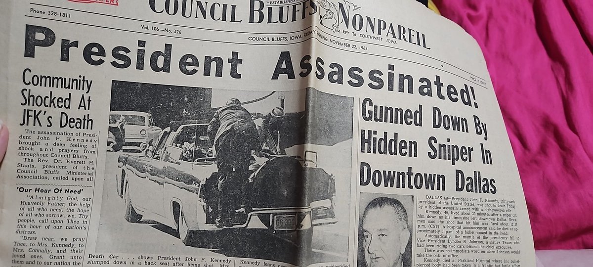 guys do you own an original copy of the newspaper that came out in Iowa when JFK was assassinated? no? didn't think so.