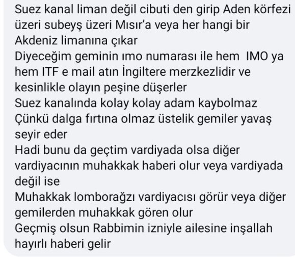 #YiğitAcar #Nerede @denizcilikgm @DenizcilikDergi @iu_insanhaklari @ShipNews #600gün önce 26yıllık emeğimi, #yaşam kaynağımı 1.5gunde #kaybettiler. 22 kişilik bir gemide nasıl kimse görmez bilmez artık dile gelip gerçekleri söyleyin biraz vicdan varsa oğlumu istiyorum bulun