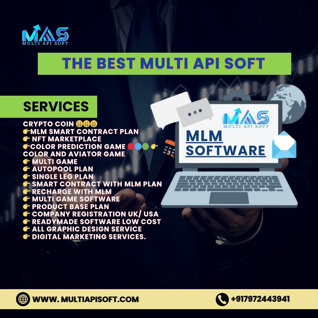 All Services😍
#softwaredevelopmentservices
👉Contact us to know more!
🌐 multiapisoft.com
☎️ +91-7972443941🎯

#mlmsoftware #applications #mobileapplication #applicationdevelopment #webapplication🌐 #multilevelmarketing #softwaredevelopment #mlmsoftwarecompany