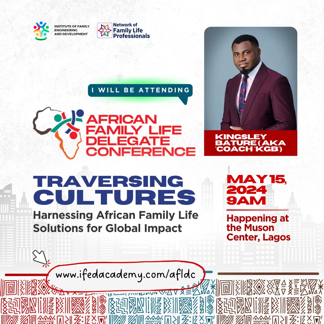 bfriendly2's tweet photo. Join me in Muson Center at the African Family Life Delegate Conference on May 15th, 2024 to be among influential voices shaping the future of families across the continent and beyond.

please visit https://t.co/k3slvLW0gE to register.

#AFLDC2024 https://t.co/r9UZUohRtQ