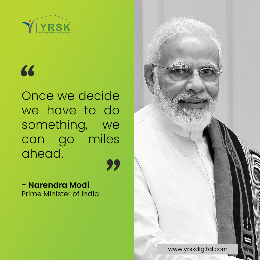 Decide, commit, and conquer. When determination meets action, there's no limit to how far we can go. 💪 

#motivation #actiontaker 
 #quoteoftheday #mondaymotivation #narendramodi #digitalmarketing #yrskmarketing