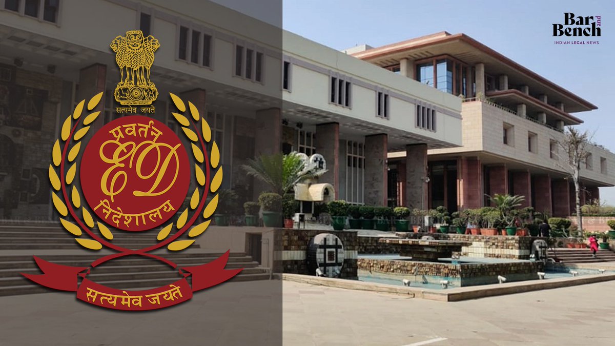 #Breaking 

Delhi High Court refuses to entertain the PIL seeking 'authoritative interpretation' of the Section 66 PMLA under which ED is allegedly 'pressuring' the CBI and Police to file FIRs of predicate offence and acting as 'complainant, litigant and victim'.

#DelhiHighCourt