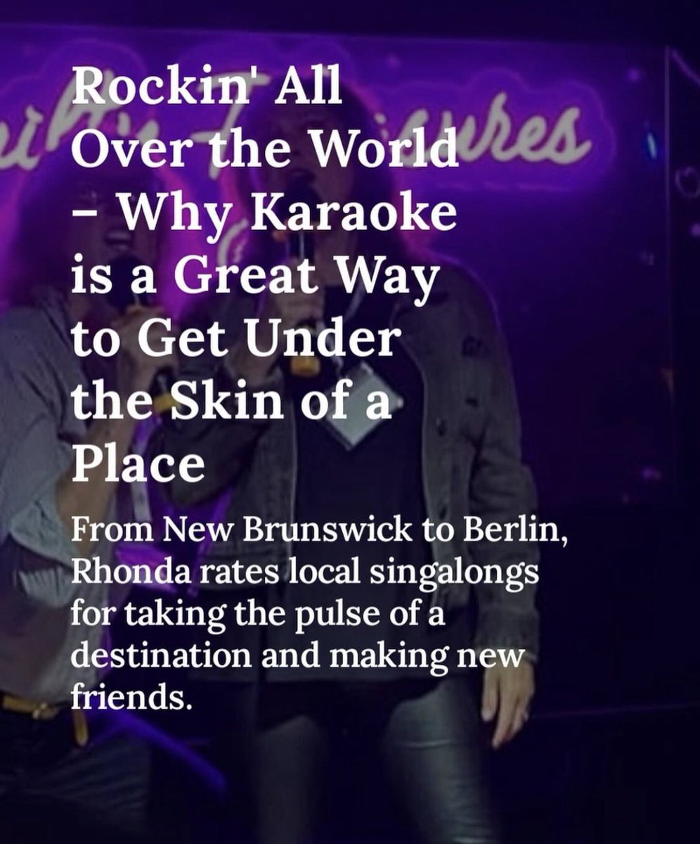 LOVE me some karaoke! Read of @rhondylou ‘s brilliant piece on seeing the world through karaoke bars. Our latest Wayward Wimmin feature waywardwimmin.substack.com/p/rockin-all-o…