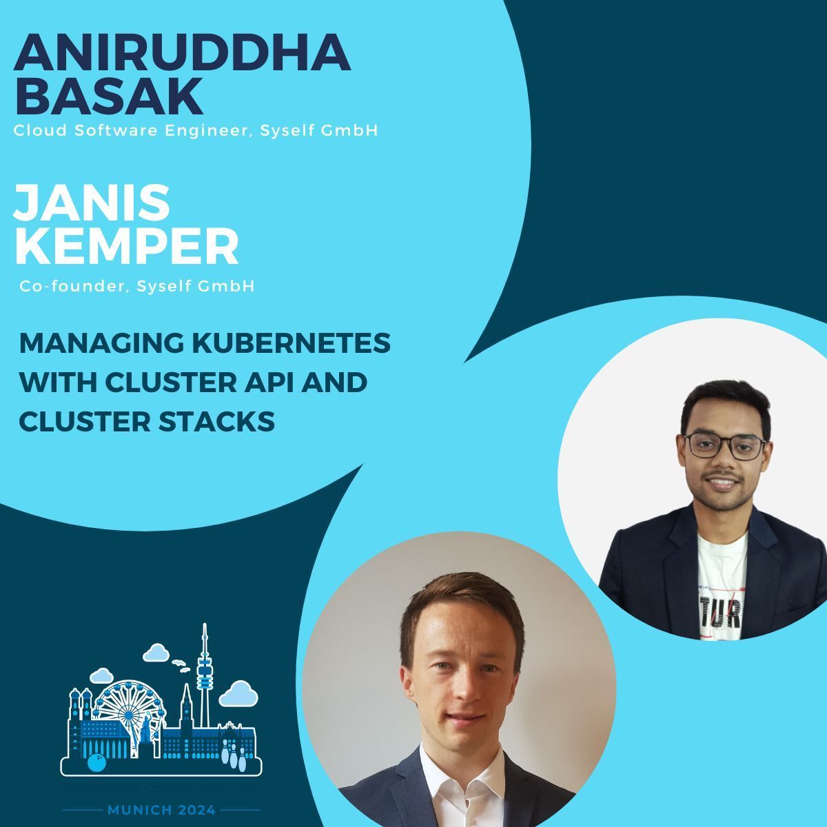 🌐 Thrilled to welcome @aniruddha_2000 and Janis Kemper to KCD 2024! 🛠️ Dive into their session, 'Managing Kubernetes with Cluster API and Cluster Stacks'. Join us to uncover advanced strategies for Kubernetes management!

#KCD2024 #SpeakerAnnouncement #kcdmunich