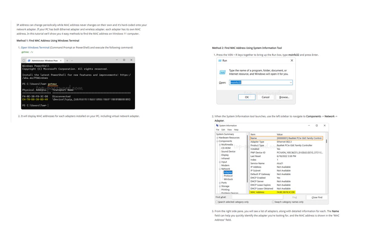 CAStenman's tweet image. 4 Easy Ways to Find MAC Address on Windows 11 PC  t.ly/kyGjq    #Windows11 #MacAddress #HowTo