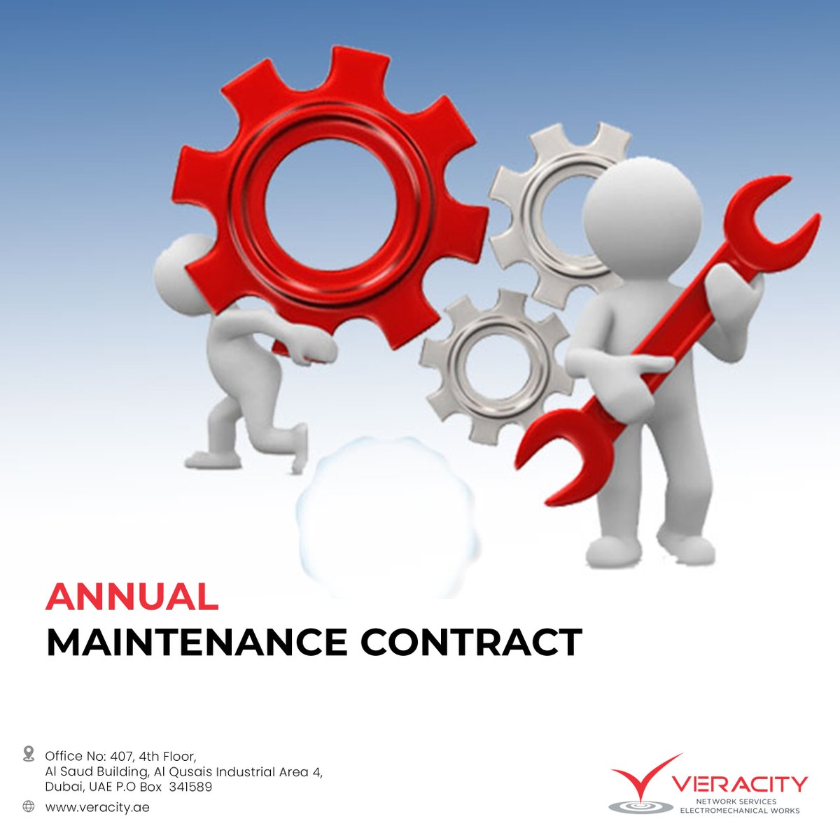 Annual maintenance contract 
#specialized #system #intergrators #ELV #contractor #construction #securitysystem #ICT #AVSystem #electromechanical #engineering #electrical #electronics #uae #design #power #robotics #engineer #publicvenues #defense #government #corporatesectors