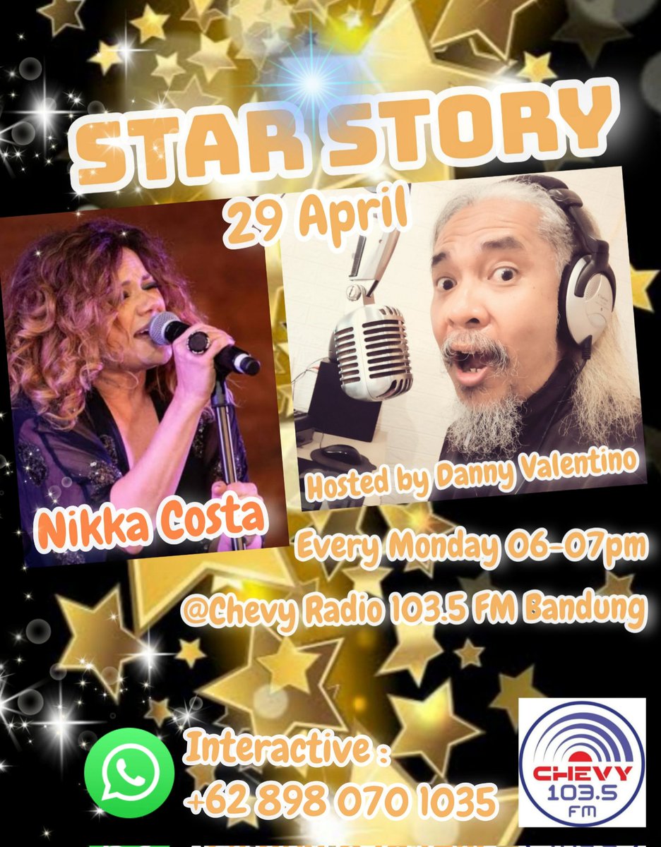 soundfactorybdg's tweet photo. "STAR STORY" Monday 29 April 06-07 pm ⭐NIKKA COSTA ⭐ @ Chevy Radio 103.5 FM #Bandung 📻🎶😊 #nikkacosta #childsinger #blues #rnb https://t.co/XaoUDFBoRQ