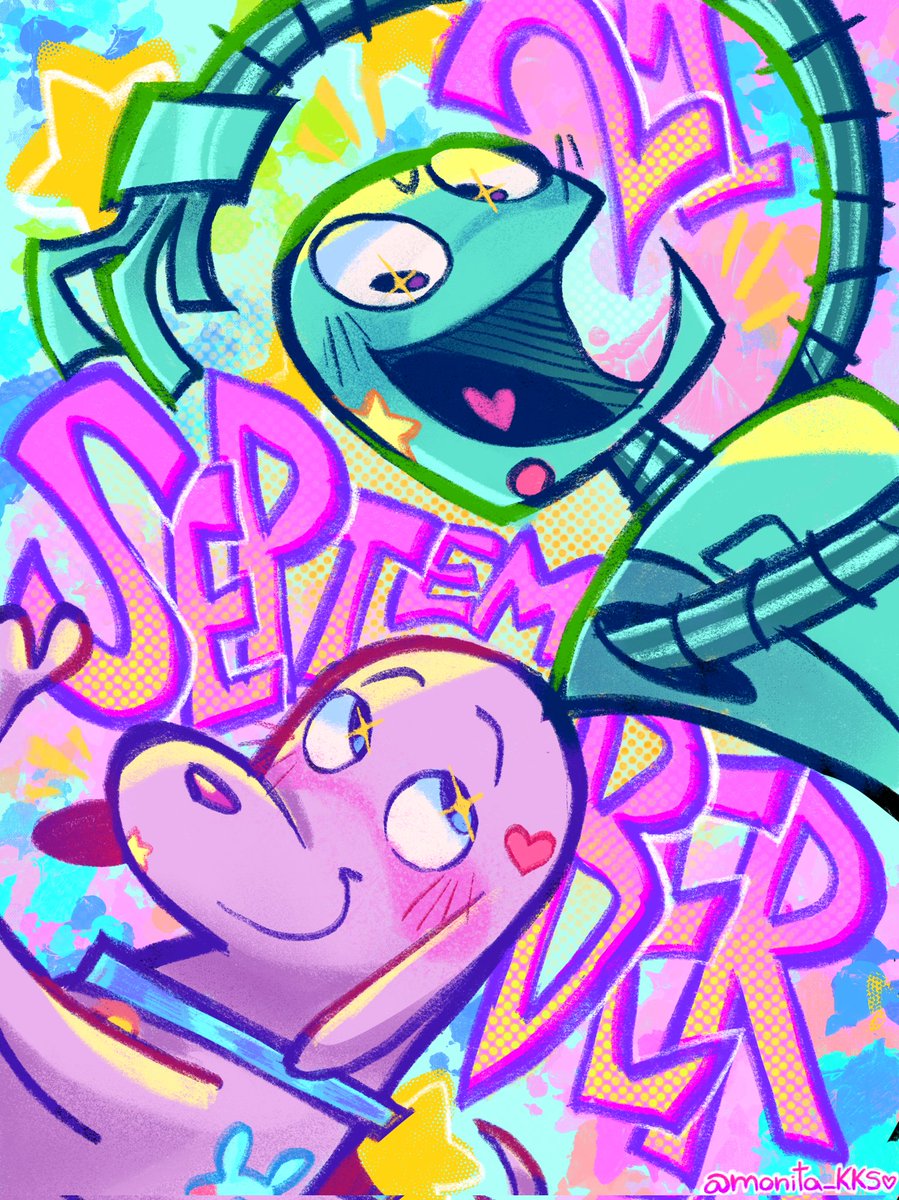 ⭐ 🎶 DANCING IN SEPTEMBEEER 🗣️🗣️🗣️ 🎶 🩵💗💜⭐#robotdreams #MiAmigoRobot #RobotDreamsfanart #monitakks