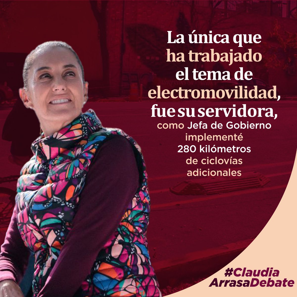 #GanamosElDebate #ClaudiaArrasaDebate @Claudiashein 💜💜💜