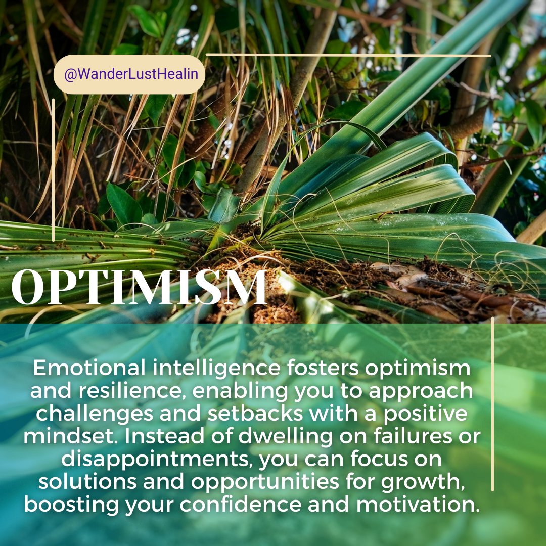 #Embrace #EmotionalIntelligence to #elevate your #optimism and #resilience. #Tackle life's #hurdles with a forward-thinking #attitude—#shift from #setbacks to #solutions, #failures to #learningopportunities. #Grow, #heal, and #empower yourself with #positivity. #Optimism