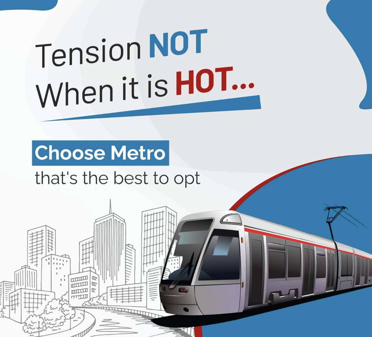 Beat the heat this summer with a cool and convenient metro ride! Stay comfortable and save time by choosing the metro as your preferred mode of travel in this scorching weather. #UrbanTransport #ChooseMetro #MetroZindagi