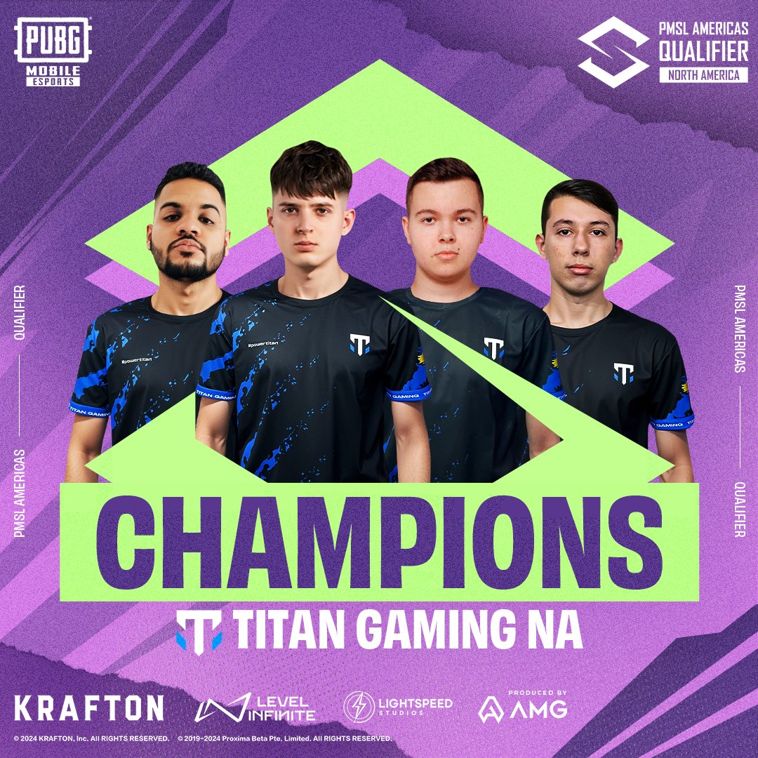 🏆The Champions are crowned!  

🎉Congratulations to Titan Gaming! Looking forward to seeing what you're capable of in #PMSLAmericas

#PUBGMOBILE #PUBGMEsports