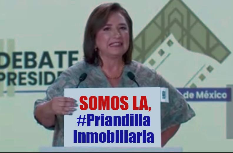 Junto a Santiago Tajada, los encarcelados y los prófugos, por eso NO a la #PRIANdillaInmobiliaria #ClaudiaArrasaDebate #ClaudiaPresidenta2024