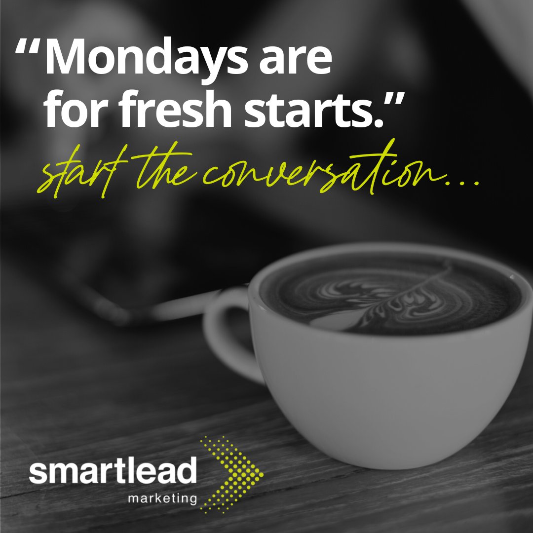 And lot's of coffee! ☕️

#smartleadmarketing #starttheconversation #motivationmonday #monday #mondaymood #mondayvibes #mondaymotivation #mondaymorning