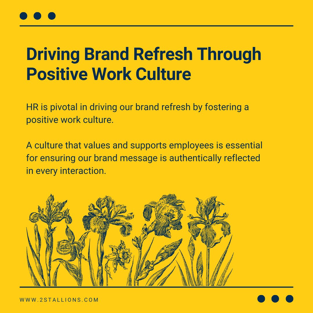 🌟At the heart of our brand refresh lies a thriving work culture that inspires creativity and excellence. 

Their dedication to talent development and employee well-being has driven our brand's success.🌷

#PositiveWorkCulture #BrandRefresh #Innovation #2Stallions