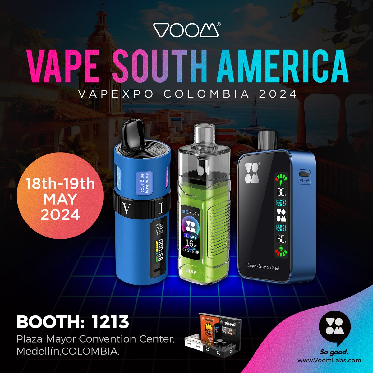 Vape South Amercia in Colombia👏👏
Booth:1213 
#vape#disposable vape#e-cig#e-cigarette#electronic cigarette#puff#wholesale vape#big puff#small puff#vape distribution#tpd comply#voom#vapesoul#vaper #vapelife #vapeuk #e liquid#vape labs#flavors# puff clouds