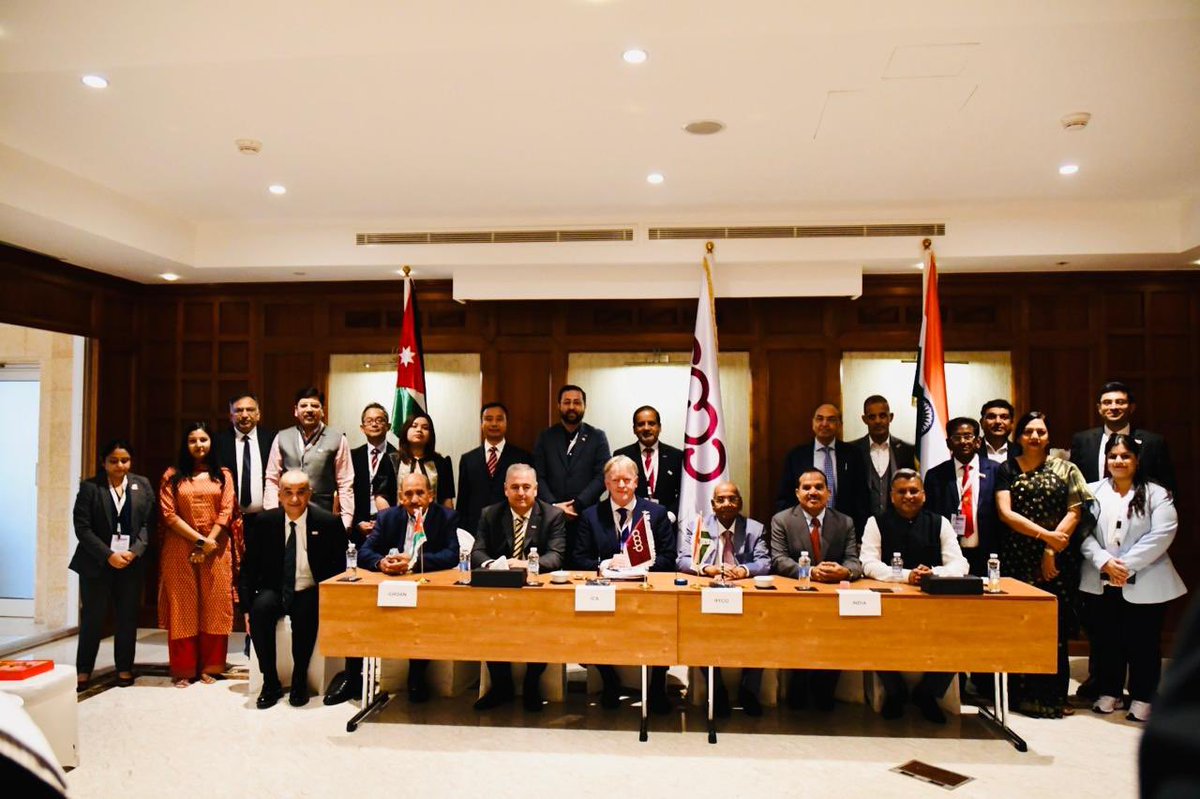 drusawasthi's tweet photo. A MoU is signed between Mr. Jeroen Douglas @JeroenDouglas, Director General ICA @icacoop and IFFCO @IFFCO_PR in Jordan to hold ICA General Assembly, ICA Global Cooperative Conference 2024 and To Launch United Nations @UN International Year of Cooperatives 2025 at New Delhi, India. A moment of proud for India as it’s the First Time when ICA is holding its General Assembly in India. @MinOfCooperatn