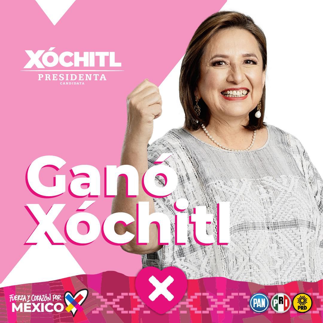 ¡Ganamos el debate Xochilovers! 🤞🏻🩷

Con nuestra querida @XochitlGalvez  vamos a tener un #MxSinMiedo 

#Xóchitl2024 #DebateX