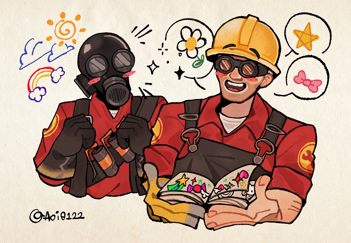 Art trade! with @cringenald 😳
#tf2 #TeamFortress2