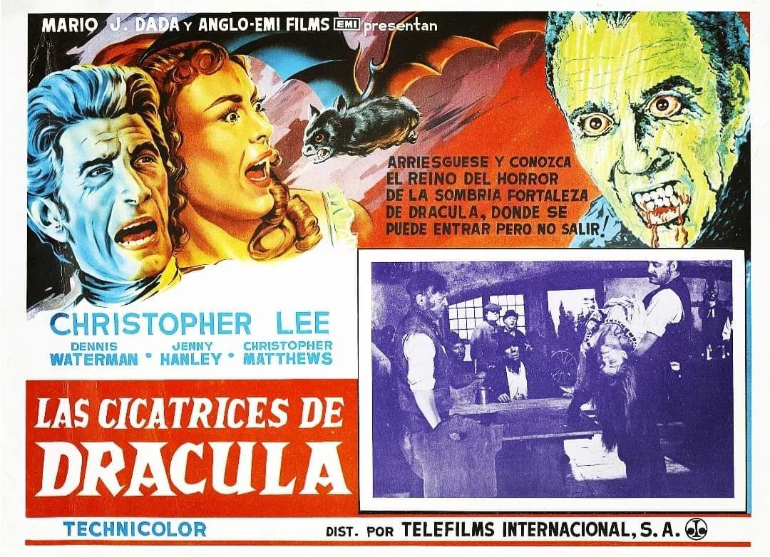 Un 27 de abril pero de 1972 se estrenaba en la Ciudad de México la película de #horror de Roy Ward Baker #ScarsOfDracula o #LasCicatricesDeDracula la 6ta entrega de la saga de Drácula producida por la #HammerFilms y la 1ra en no tener continuidad clara con las anteriores #cine