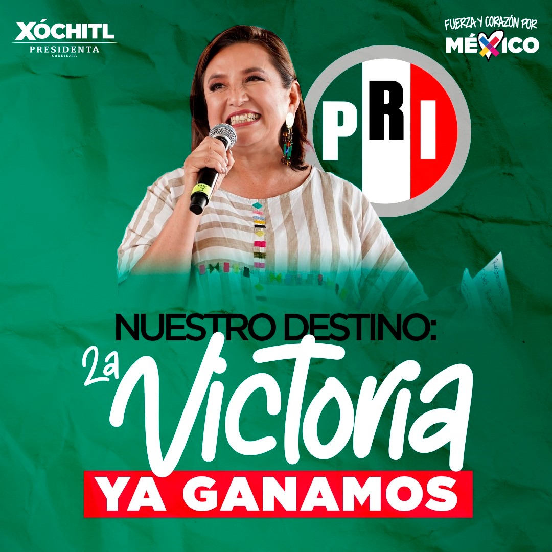 En el segundo debate, @XochitlGalvez se destacó como la voz del cambio y la esperanza. Su triunfo hoy es el primer paso hacia un México mejor para todos. ¡Juntos, hagamos realidad ese sueño el dos de junio! @PRI_Nacional #Xóchitl2024 🟢⚪️🔴