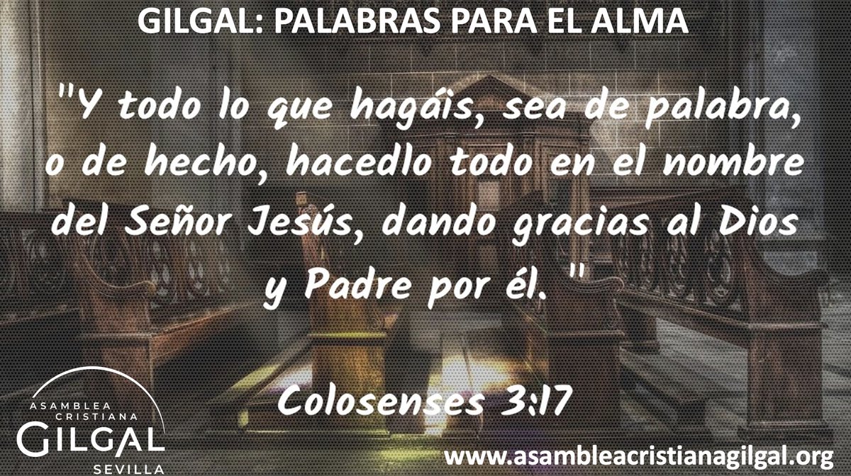 GilgalSevilla's tweet photo. ¿Te imaginas cómo sería tu vida si todo lo que hicieses, lo hicieses como para Dios?
Tu relación con Él crecería tanto y se haría tan profunda que no podrías dejar de darle gracias por cada detalle. ¡Sería como si estuvieses en el Cielo! https://t.co/efzYjehrOL