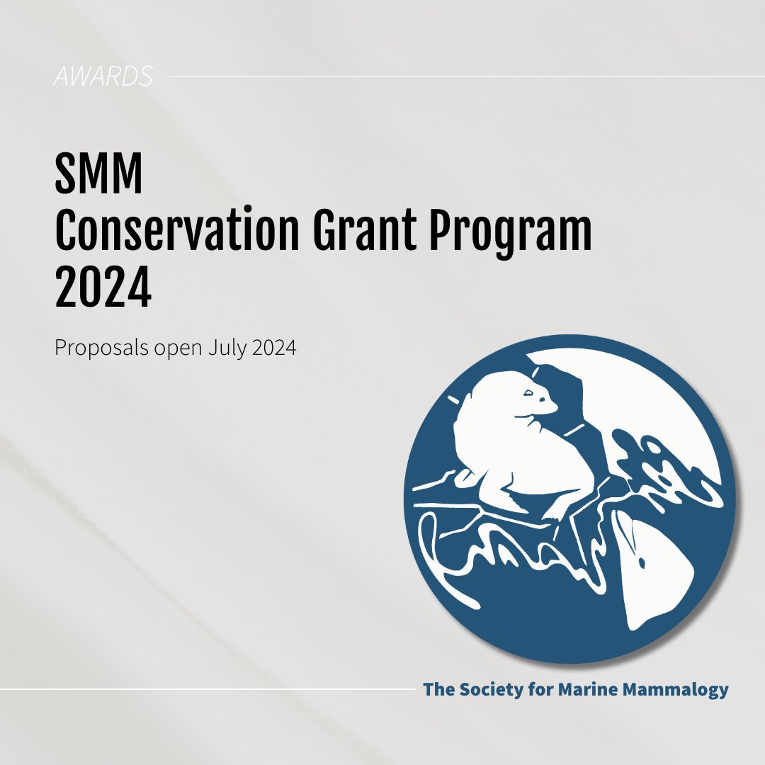 The @marinemammalogy Conservation Grant Program will be accepting proposals for new grants in July 2024. Funds provided by the SMM help catalyze real conservation efforts for the world's most endangered marine mammal species. Learn more here: marinemammalscience.org/conservation/c… Ends 31 July