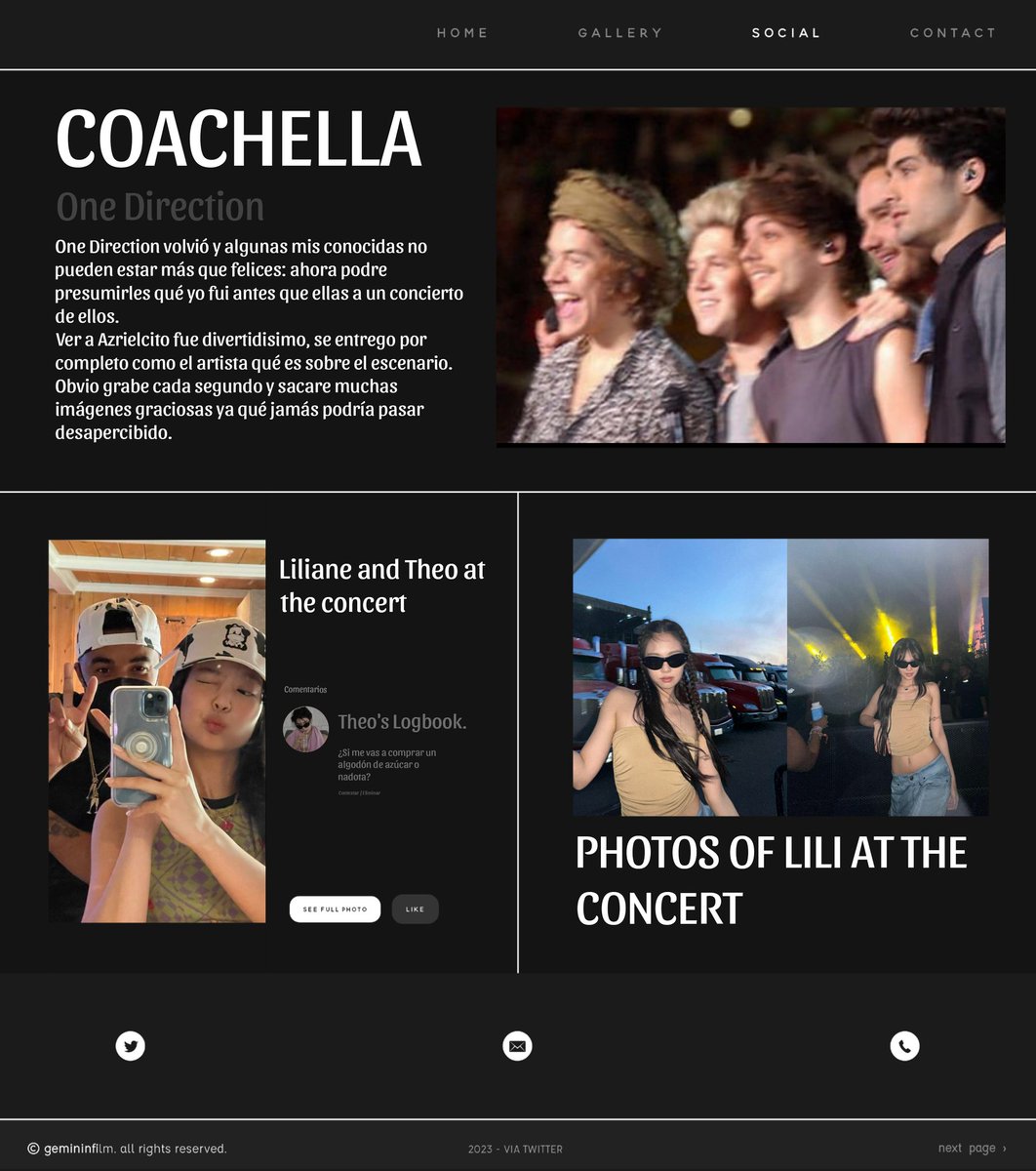 devilscavx's tweet photo. ︎︎ ︎︎ ︎︎ ︎︎ ︎︎ ︎︎𝖻𝗅𝗼𝗀 𝒃𝒚 @ devilscavx

    ، 🐈‍⬛; Después de un tiempo puedo presenciar nuevamente a 1D juntos, me siento honrado de poder asistir a este evento acompañado de la bonita Lili y ver a una de las personas que más quiero hacer historia.

#CoachellaRP https://t.co/L3p4oF28WL