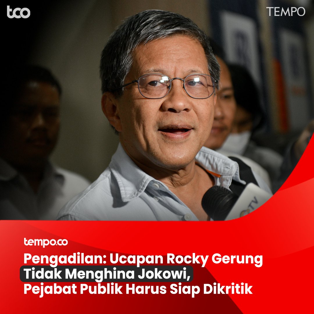 PN Jakarta Selatan menolak gugatan advokat David Tobing terhadap Rocky Gerung yang dianggap telah menghina Presiden Jokowi dengan menyatakan “bajingan tolol” dalam sebuah forum.

#TempoHeadliner #RockyGerung