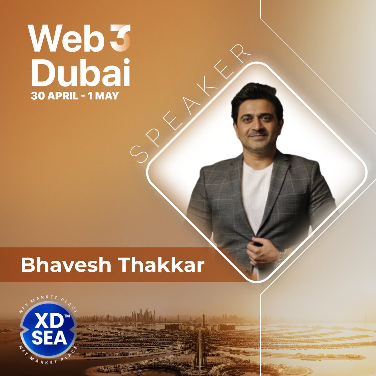 🎉 Excited to announce that @bhaveshthakkar from @XDSeaNFT will be joining us at Web3 Dubai as a speaker. 🎟 Grab your free ticket with CODE: web3dubaievent discover.billyapp.live/events/web3-du…
