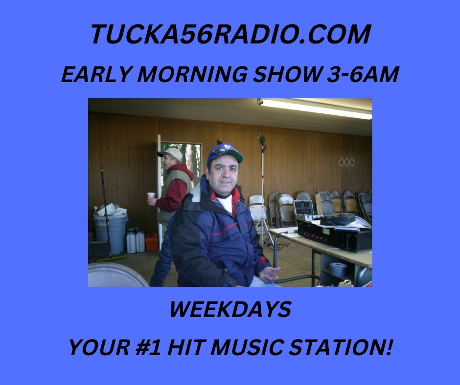 DJ Tucka56 #EarlyMorningShow 3-6am
#NewMusicMonday
#TUCKA56RADIO 
Serving Central New England & The World!
#ListenLive 24/7
listenonlineradio.com/usa/tucka56rad…
TUCKA56RADIO.COM 
Your No. 1 #HitmusicStation #BTSSpotlight