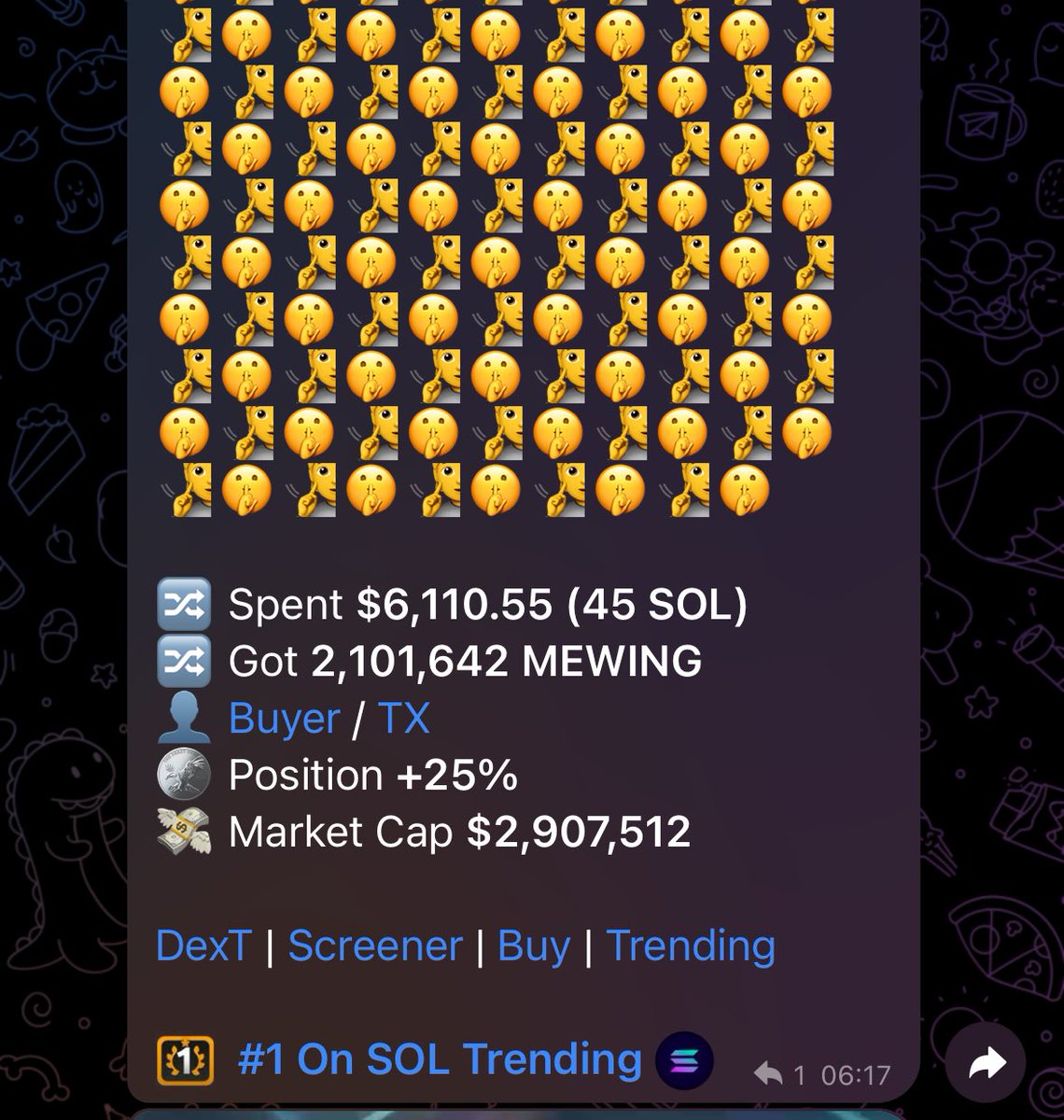 45 SOL buys rolling in for $MEWING HIGHER