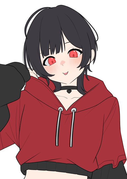 「red eyes red hoodie」 illustration images(Latest)
