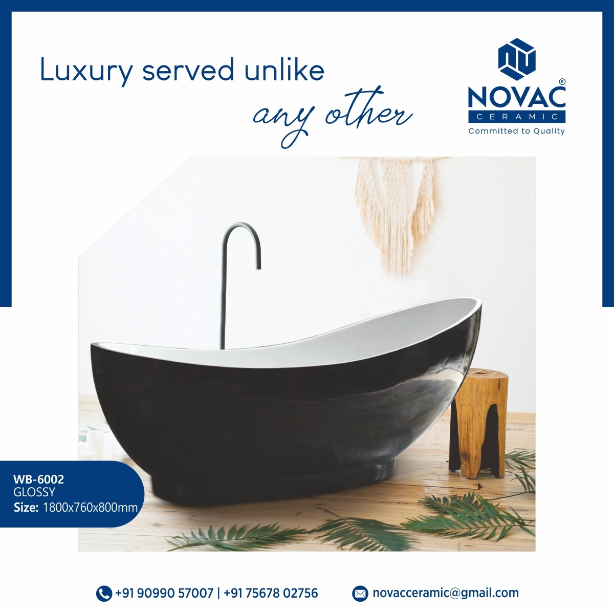 𝐄𝐱𝐩𝐞𝐫𝐢𝐞𝐧𝐜𝐞 𝐭𝐡𝐞 𝐛𝐫𝐢𝐥𝐥𝐢𝐚𝐧𝐜𝐞 𝐨𝐟 𝐭𝐞𝐜𝐡𝐧𝐨𝐥𝐨𝐠𝐲 𝐚𝐧𝐝 𝐞𝐱𝐜𝐞𝐥𝐥𝐞𝐧𝐜𝐞 𝐨𝐟 𝐚𝐫𝐭.
Contact: 909 9057 007 || 756 7825 756
Follow Novac Bathware for more such products.
#novac #bathtub #bathroomdesign #bathtime #novacceramic #brass #kitchensink