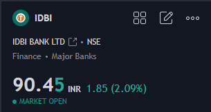 #IDBI CAN BLAST ABOVE 91 Trade shared here for free : telegram.me/chartians